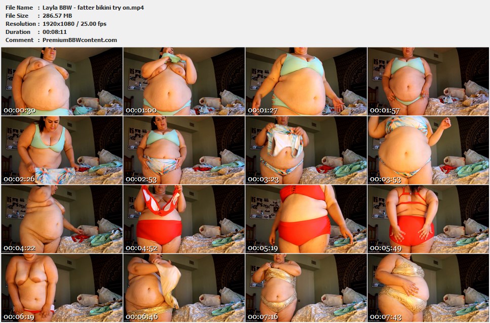 Layla BBW - fatter bikini try on thumbnails Layla BBW - fatter bikini try on thumbnails