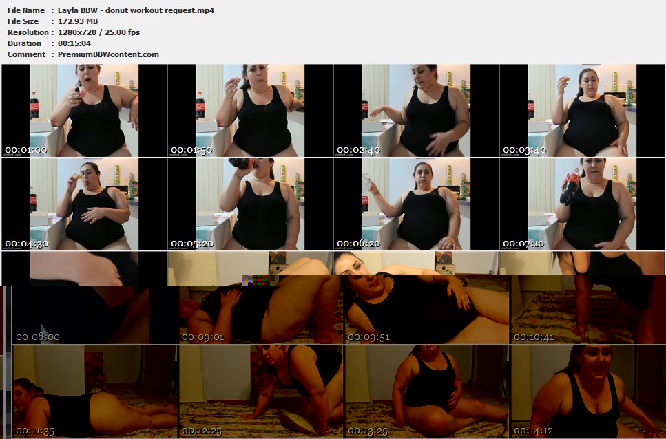 Layla BBW - donut workout request thumbnails Layla BBW - donut workout request thumbnails