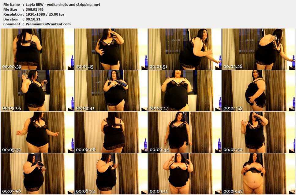 Layla BBW - vodka shots and stripping thumbnails Layla BBW - vodka shots and stripping thumbnails