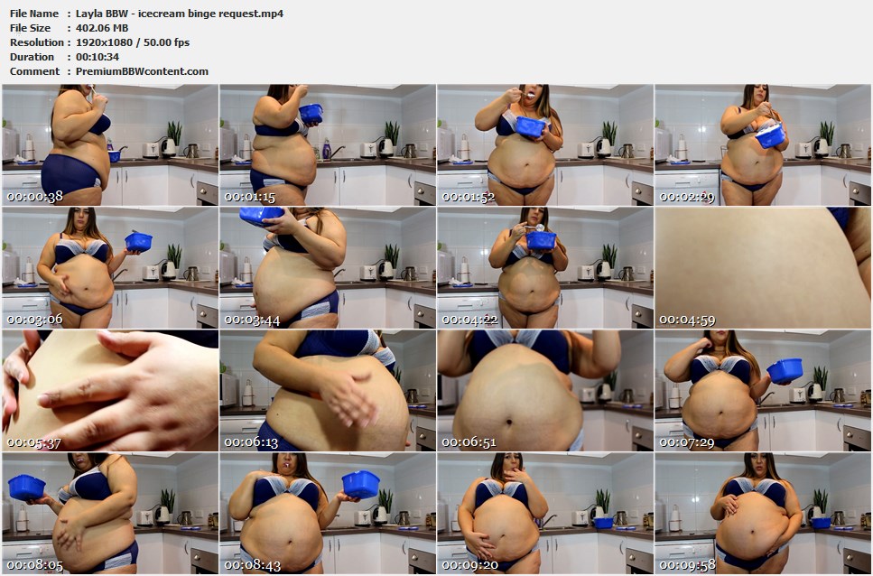 Layla BBW - icecream binge request thumbnails Layla BBW - icecream binge request thumbnails