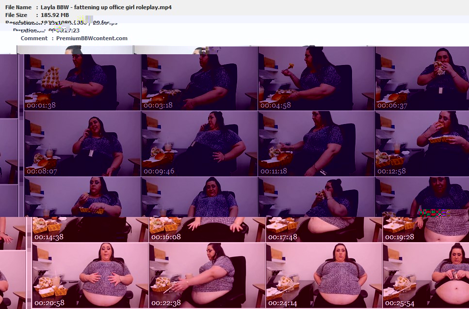 Layla BBW - fattening up office girl roleplay thumbnails Layla BBW - fattening up office girl roleplay thumbnails