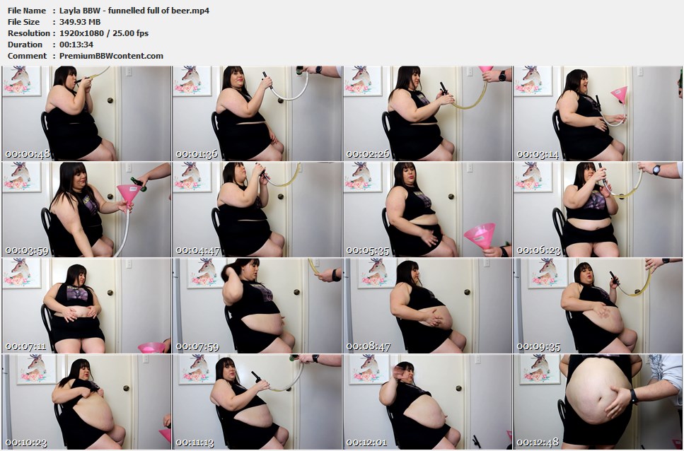 Layla BBW - funnelled full of beer thumbnails Layla BBW - funnelled full of beer thumbnails