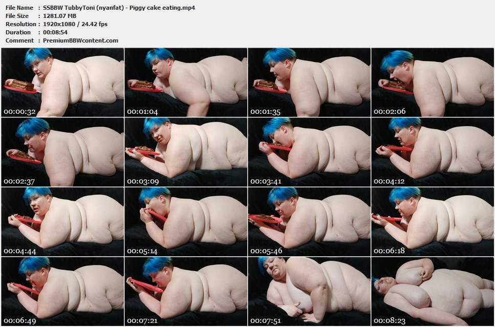 SSBBW TubbyToni (nyanfat) - Piggy cake eating thumbnails SSBBW TubbyToni (nyanfat) - Piggy cake eating thumbnails