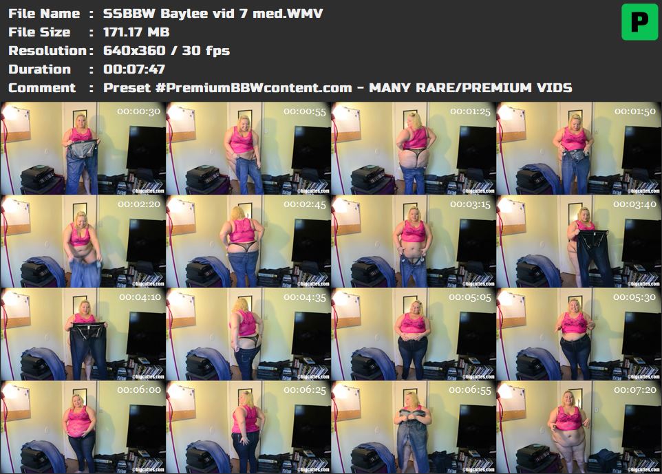 SSBBW Baylee vid 7 med thumbnails