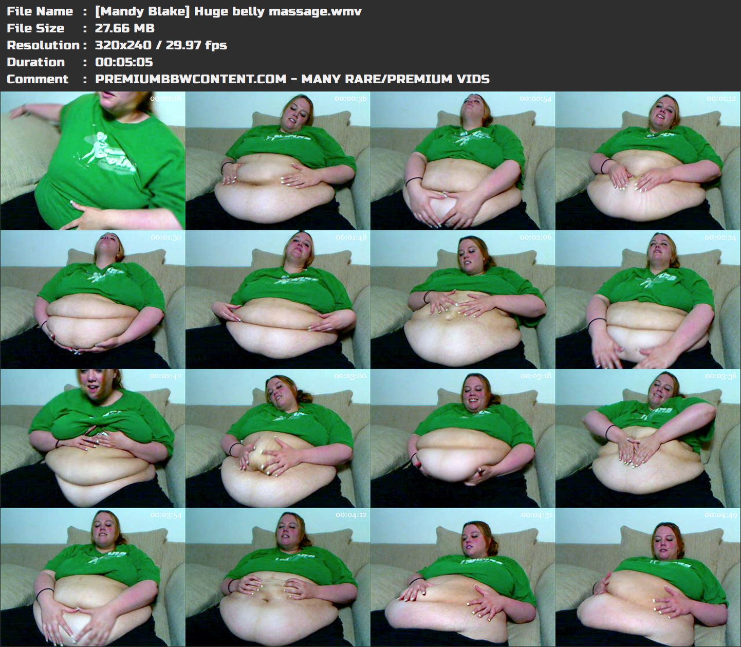 [Mandy Blake] Huge belly massage thumbnails