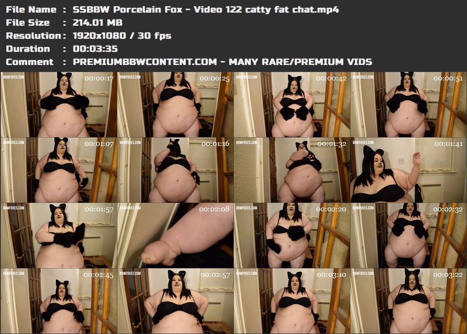 SSBBW Porcelain Fox - Video 122 catty fat chat thumbnails