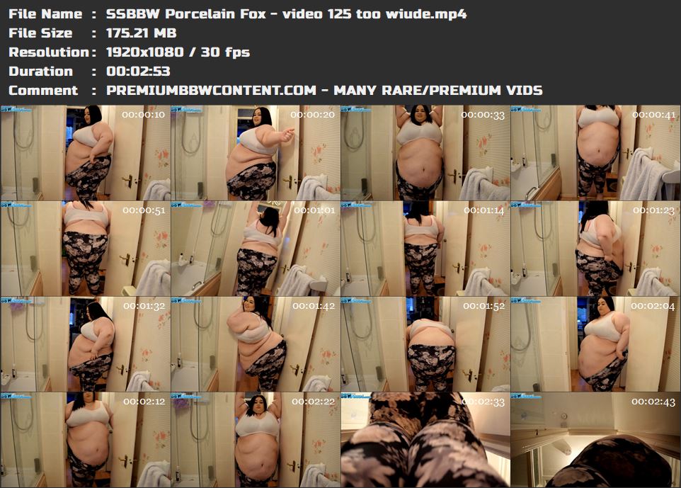 SSBBW Porcelain Fox - video 125 too wiude thumbnails