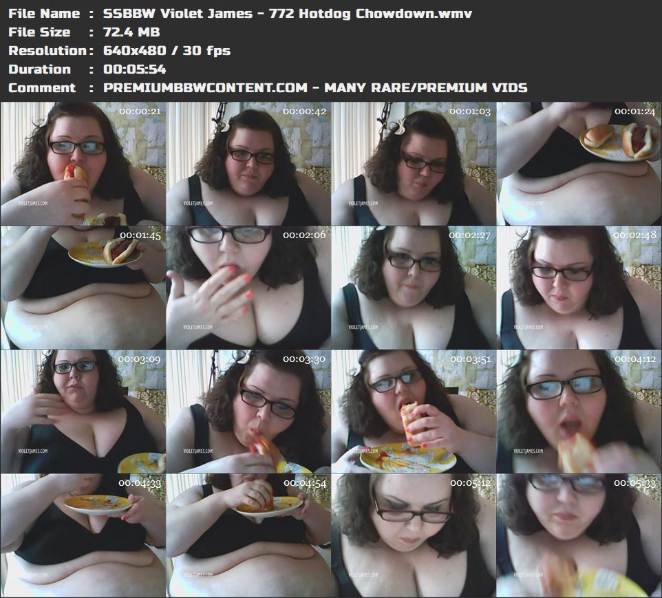 SSBBW Violet James - 772 Hotdog Chowdown thumbnails