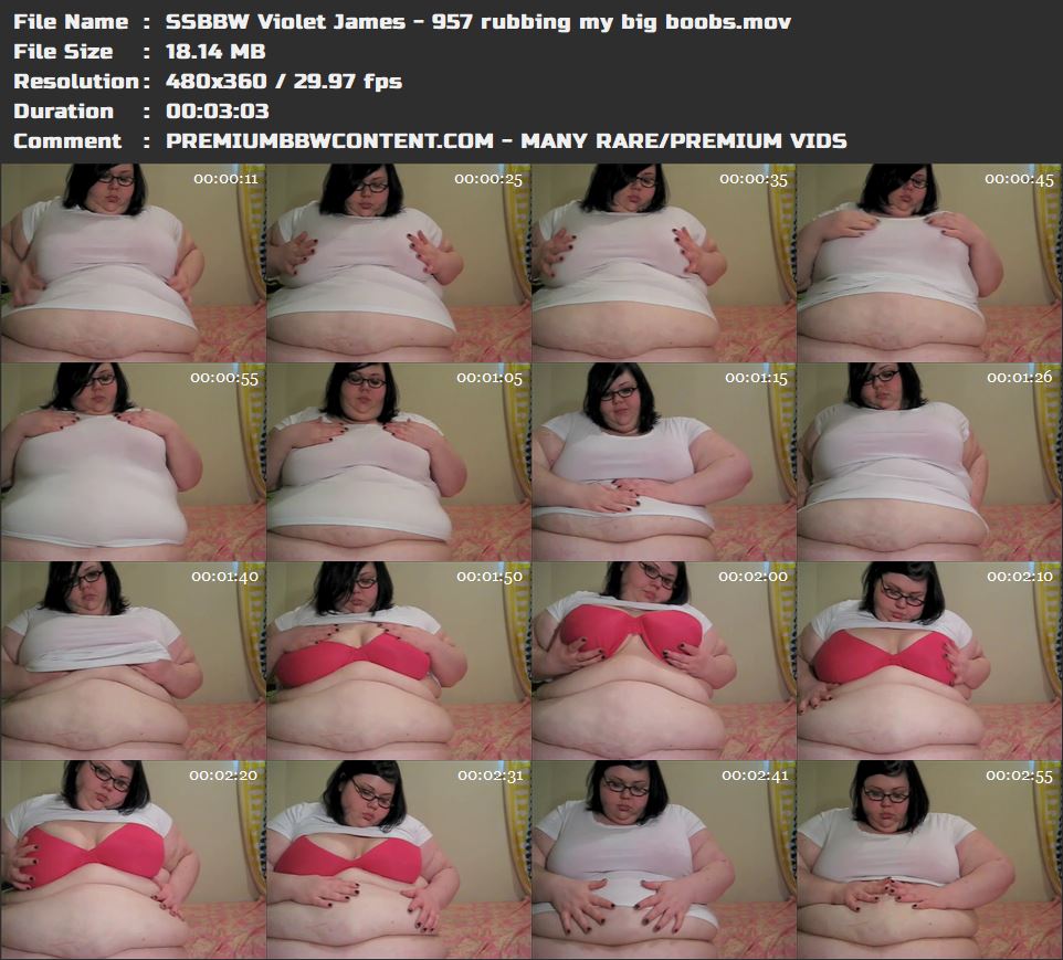 SSBBW Violet James - 957 rubbing my big boobs thumbnails